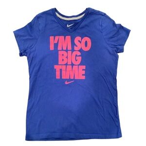 BOGO 🥳 Nike blue I’m So Big Time Graphic Short Sleeve T-shirt girls XL | sporty